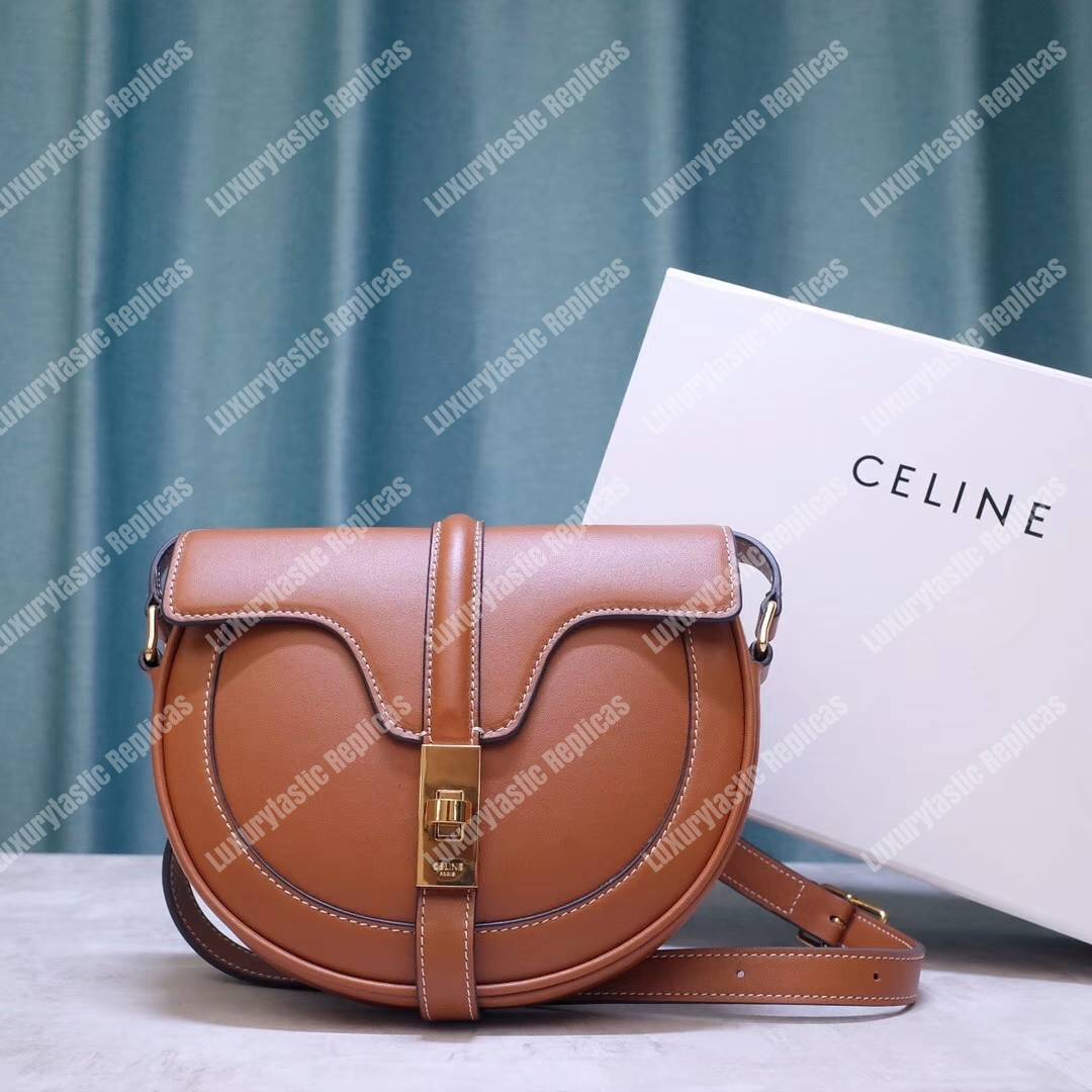 Ce**e small besace 16 bag in natural calfskin tan