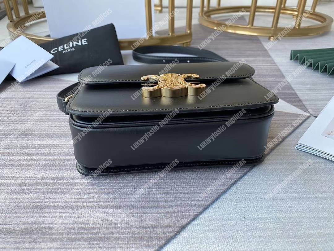 Ce**e teen triomphe bag in shiny calfskin black