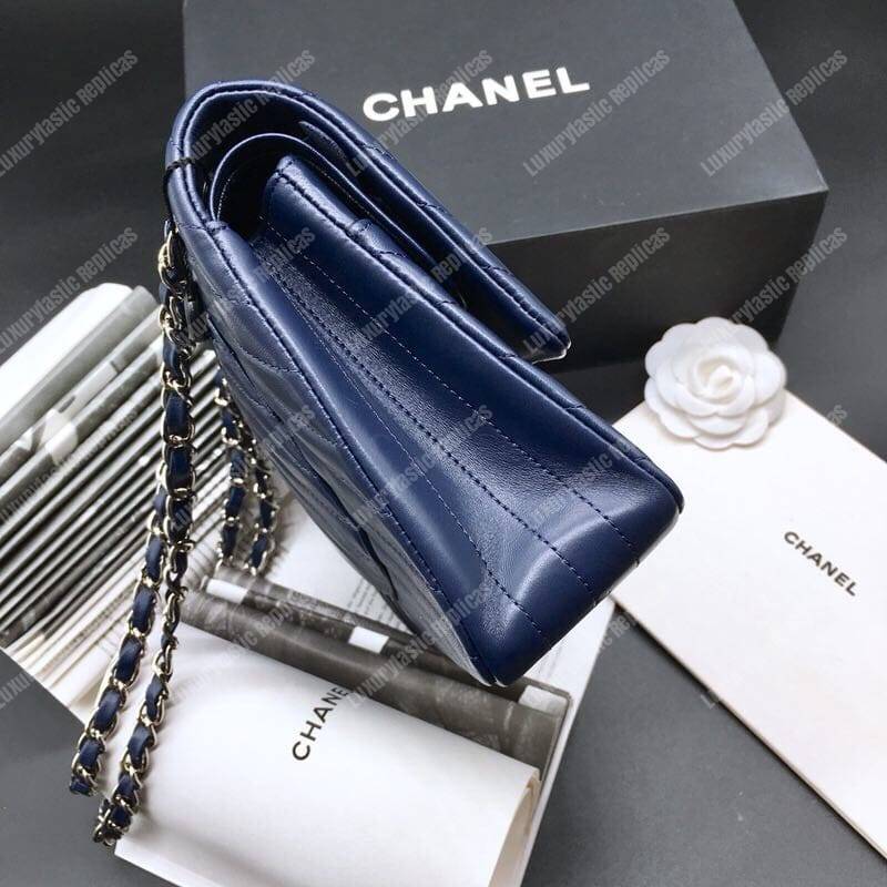 Ch*el classic medium handbag blue