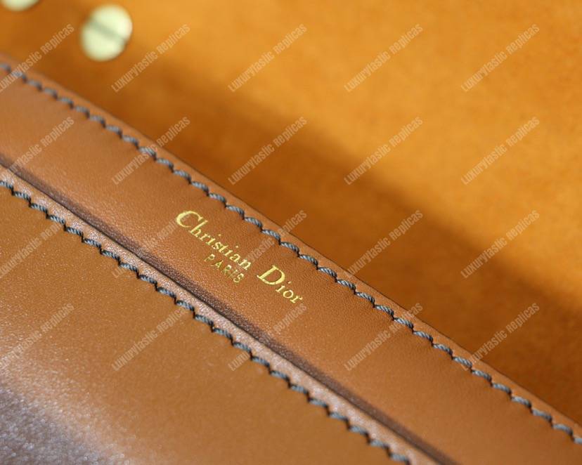 j’aD*or calfskin flap bag brown