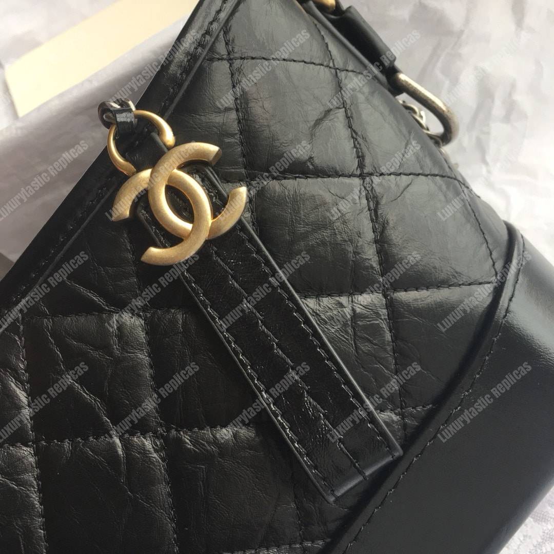 Ch*el’s gabrielle small hobo bag black