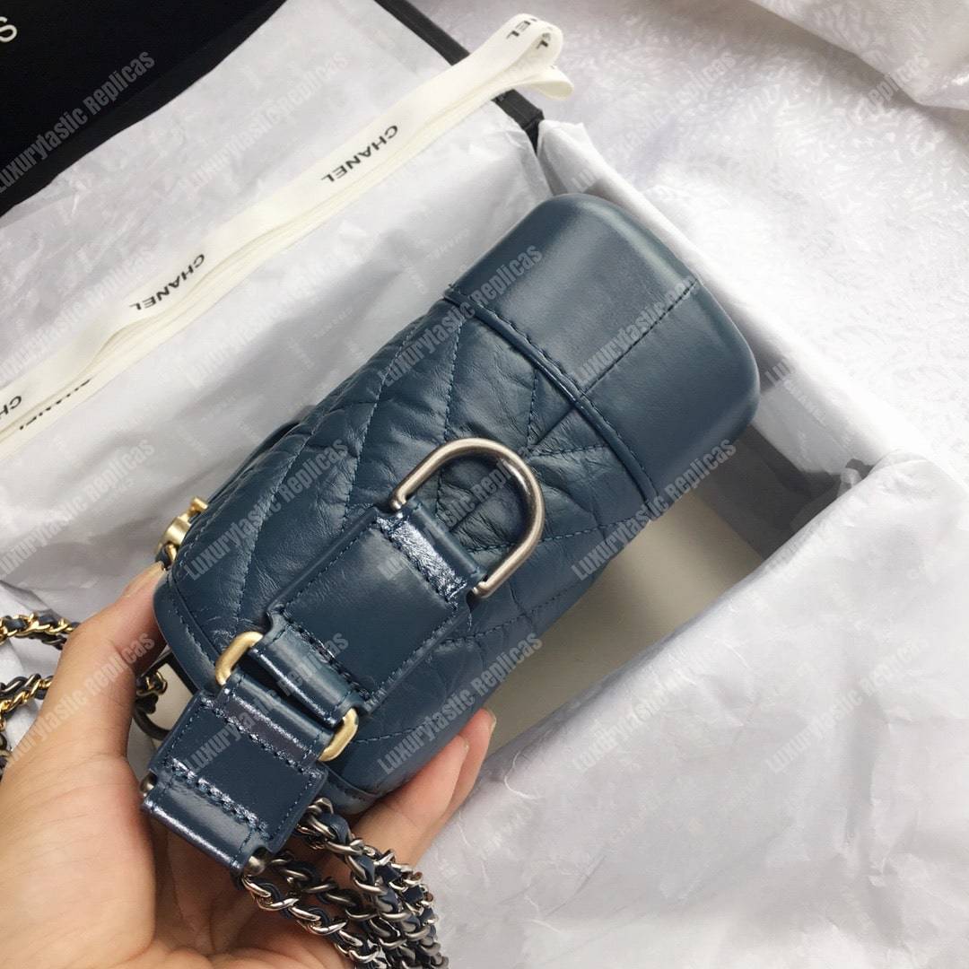 Ch*el’s gabrielle small hobo bag blue
