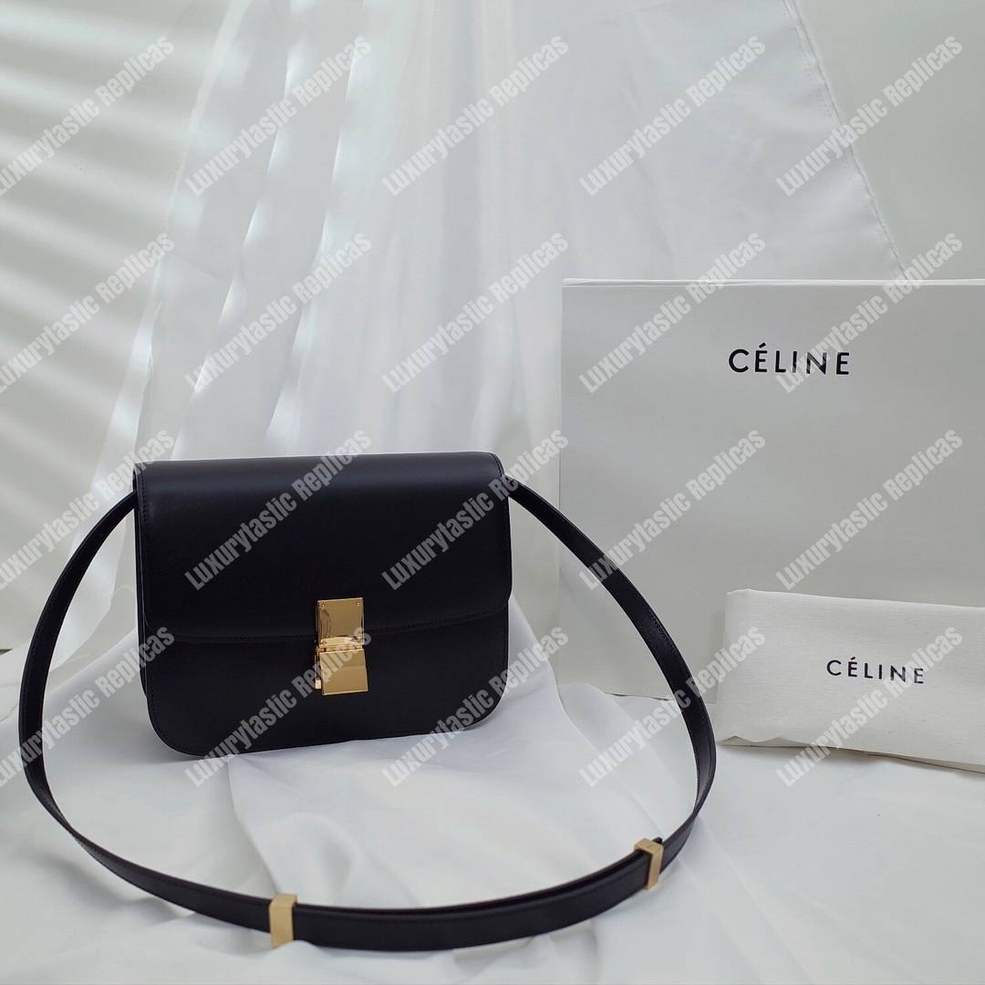 Ce**e medium classic bag in box calfskin black