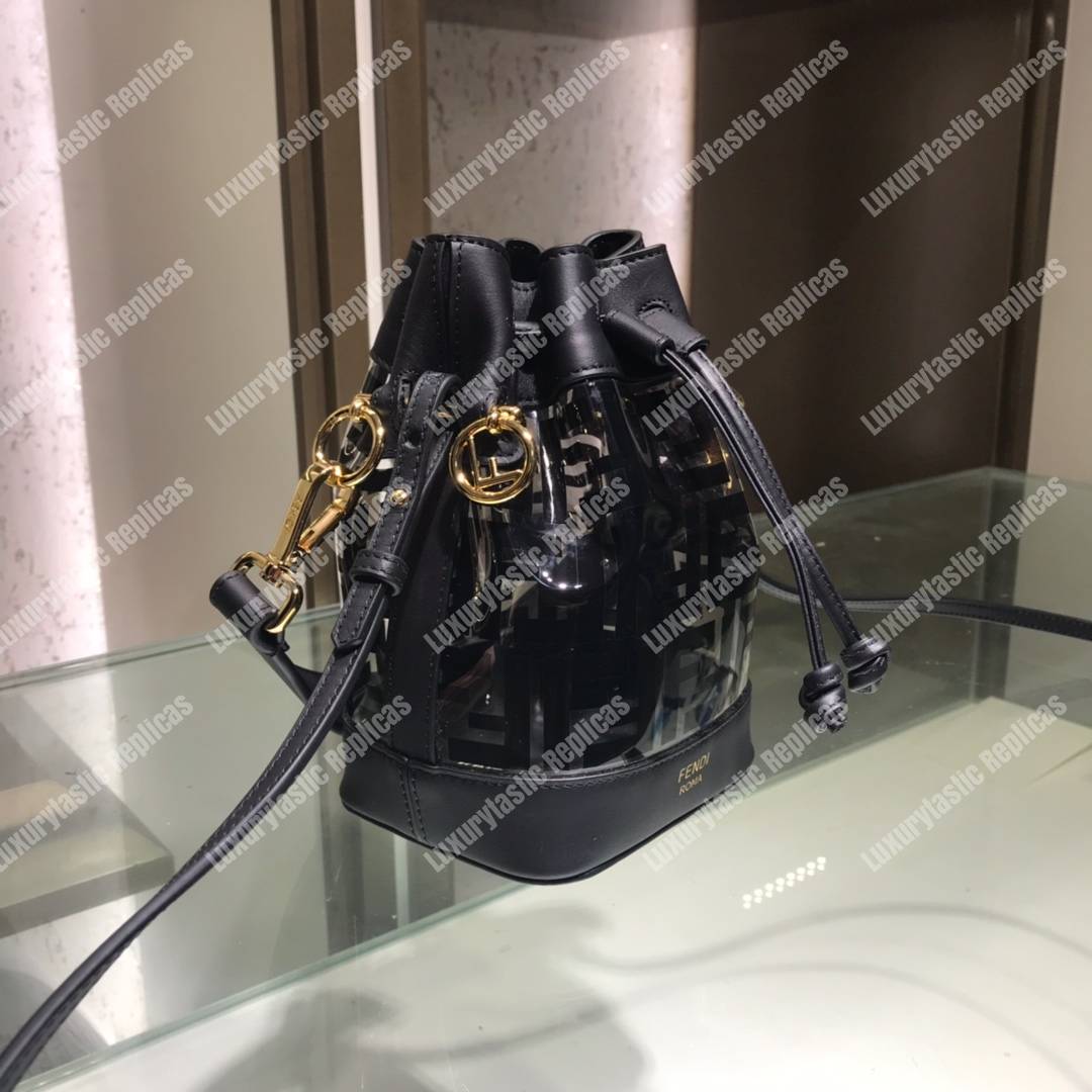F**di mon tresor polyurethane mini bag black