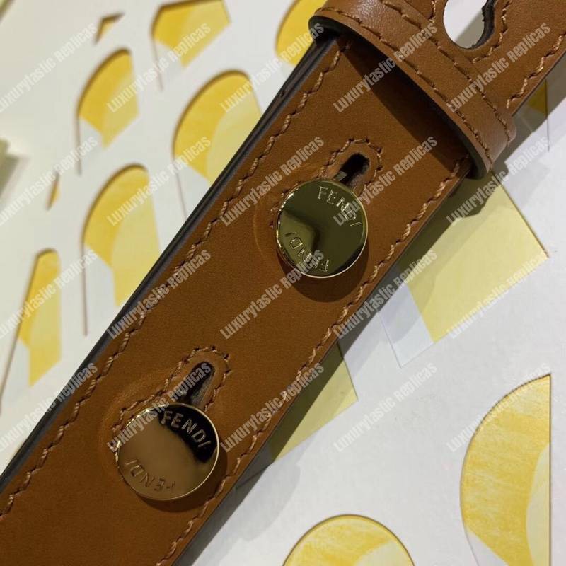 F**di mon tresor bag in polyurethane brown
