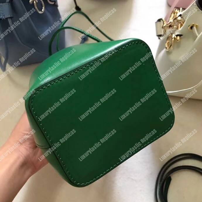 F**di mon tresor green leather mini bag