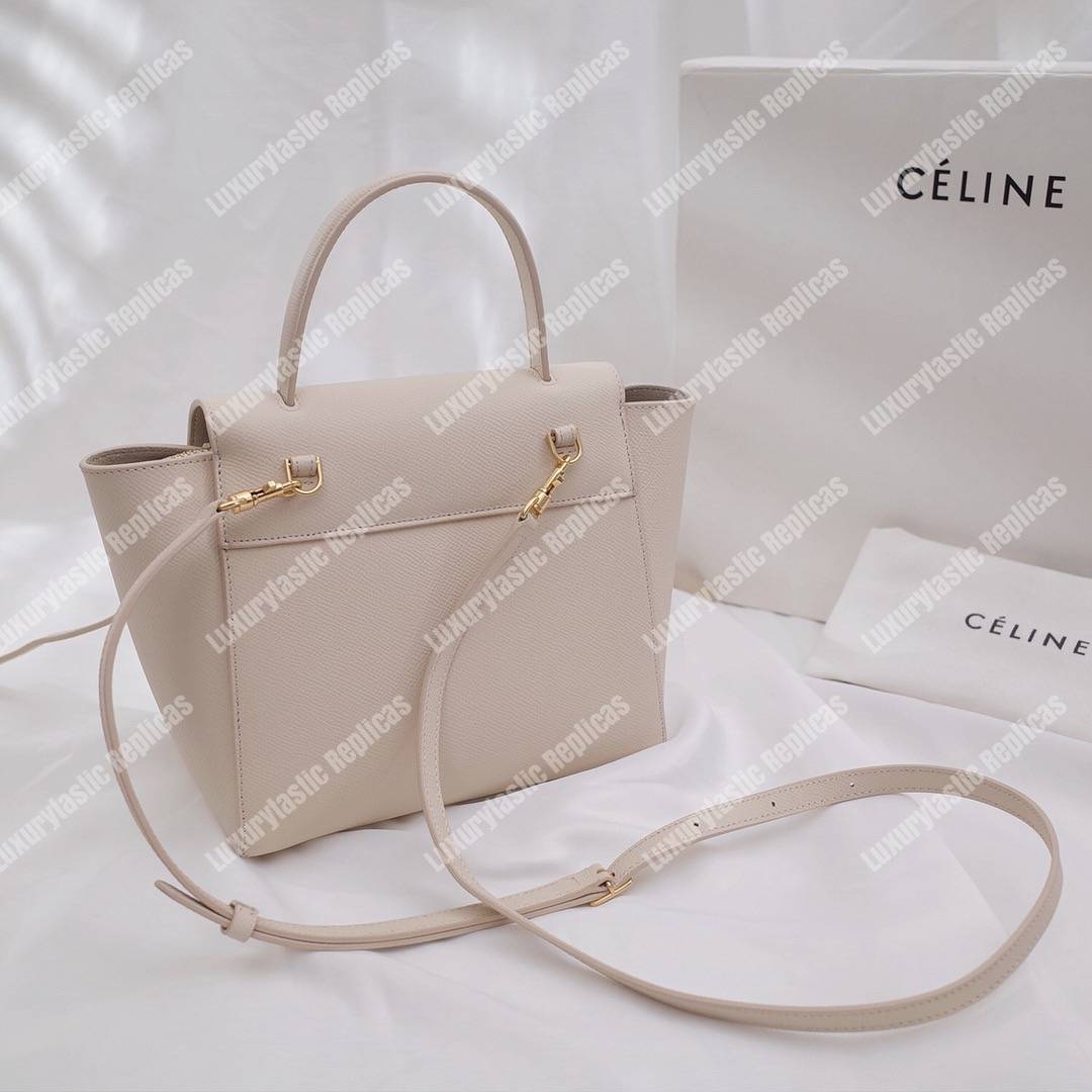 Ce**e nano belt bag in grained calfskin pale pink
