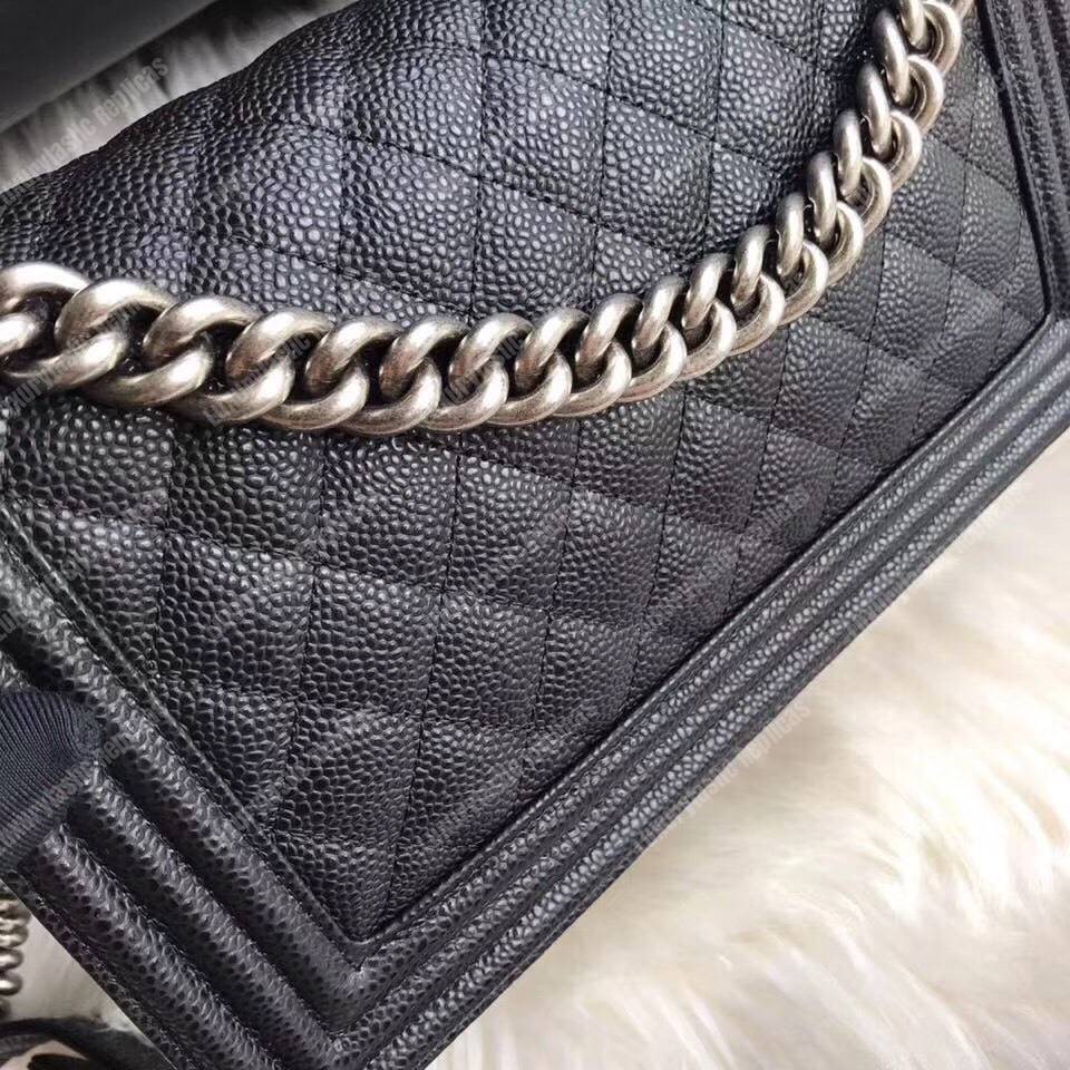 Ch*el boy medium handbag black