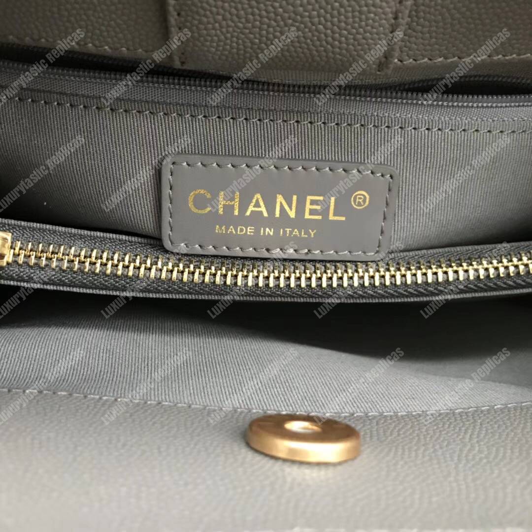 Ch*el large shopping bag grey
