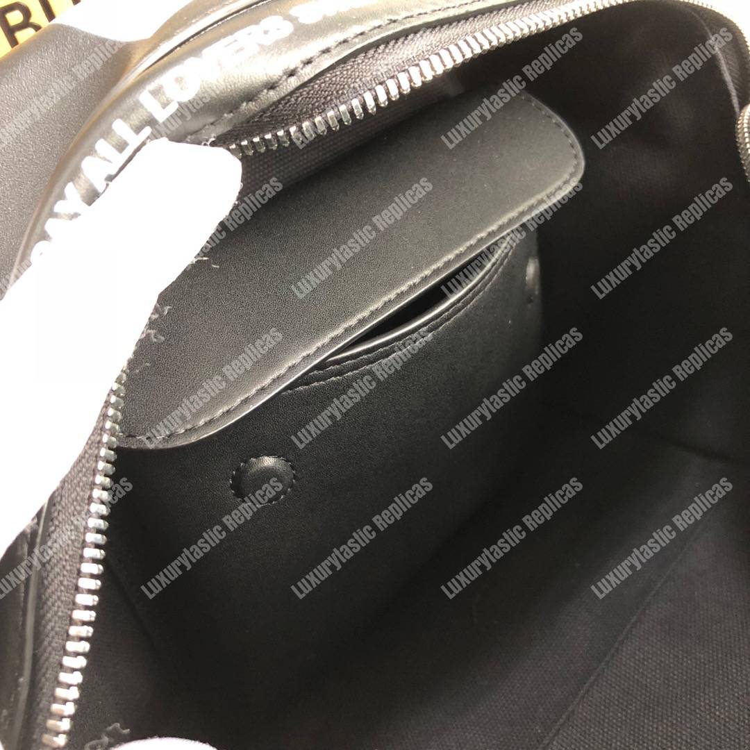 B**rry small montage print leather cube bag black