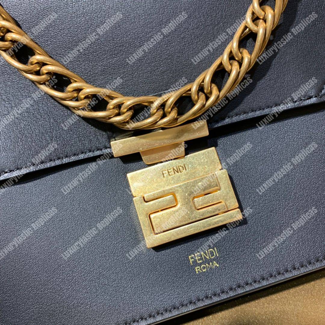 F**di kan u leather bag black