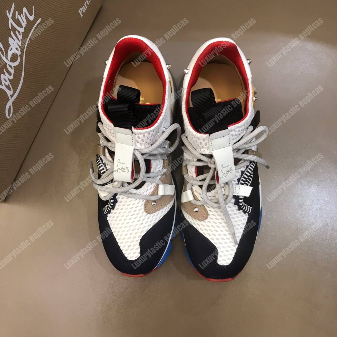 Ch**an louboutin red runner black/yellow/blue lining