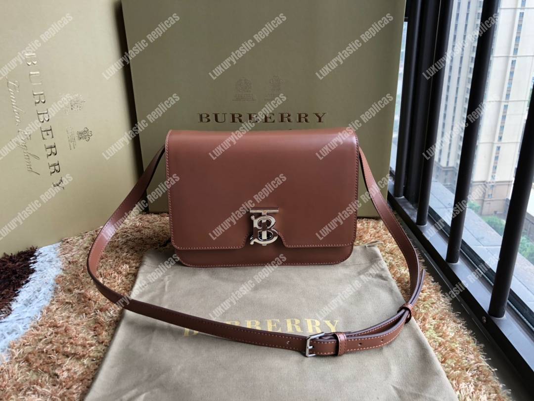 B**rry small leather tb bag brown