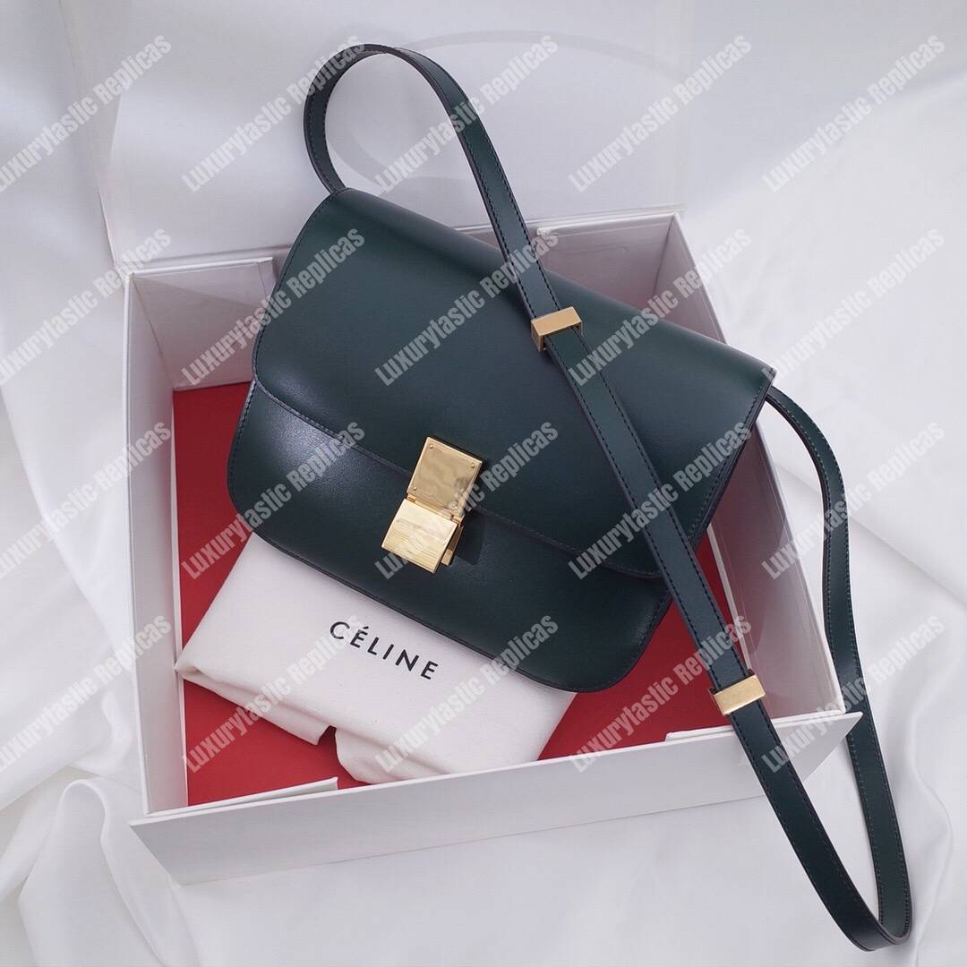 Ce**e medium classic bag in box calfskin amazone