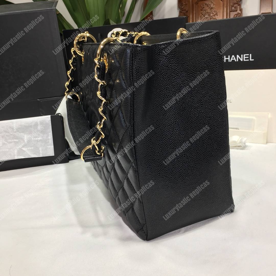 Ch*el large shopping tote black
