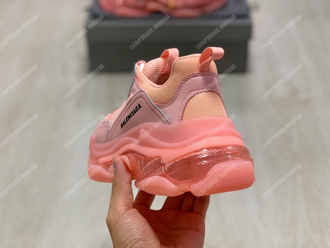Ba*len*cia*ga triple s clear sole pink