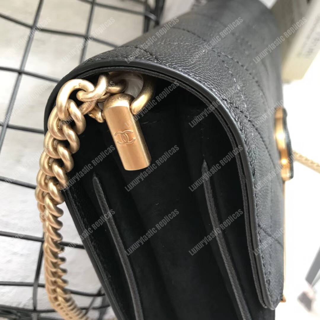 Ch*el classic flap bag black
