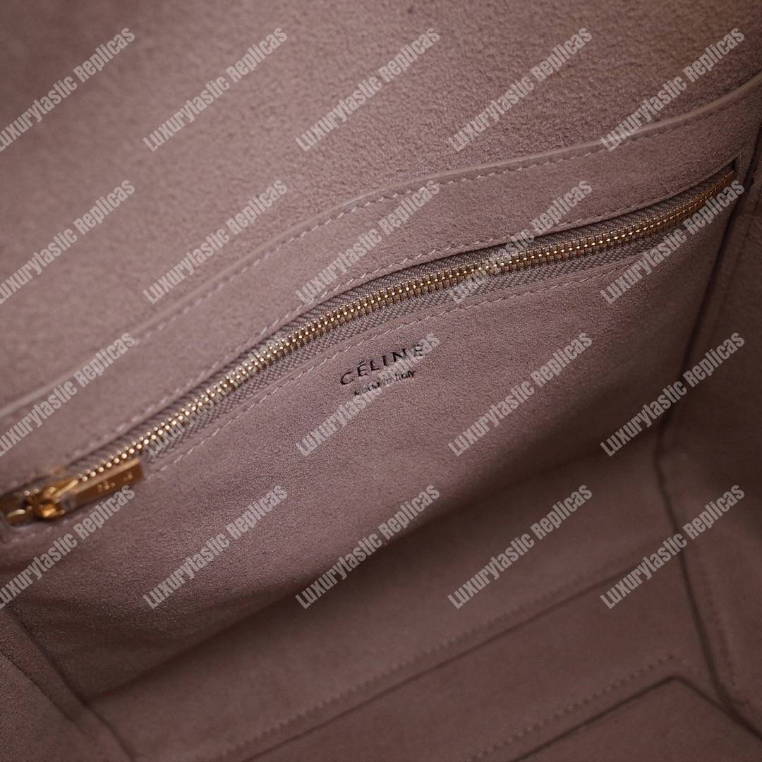 Ce**e sangle bucket bag in soft grained calfskin taupe
