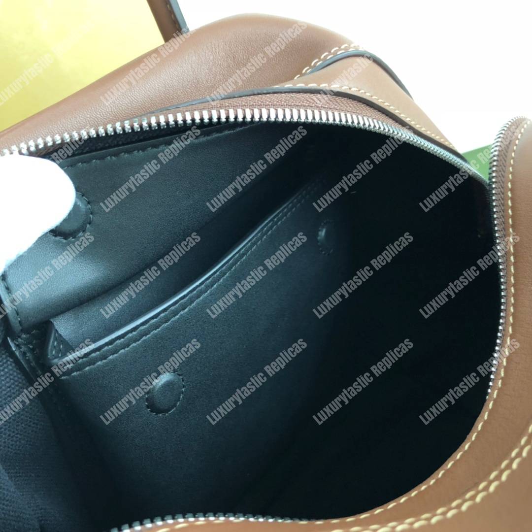 B**rry small leather cube bag brown