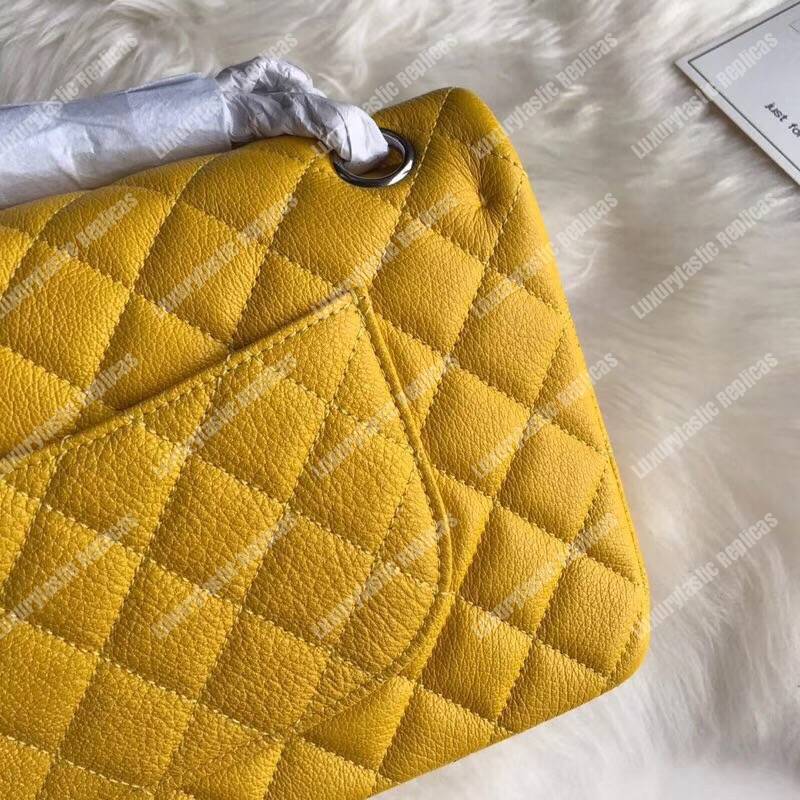 Ch*el medium classic handbag yellow