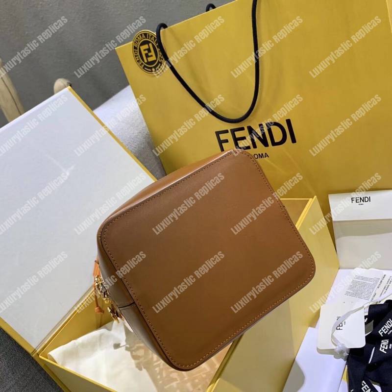 F**di mon tresor bag in polyurethane brown