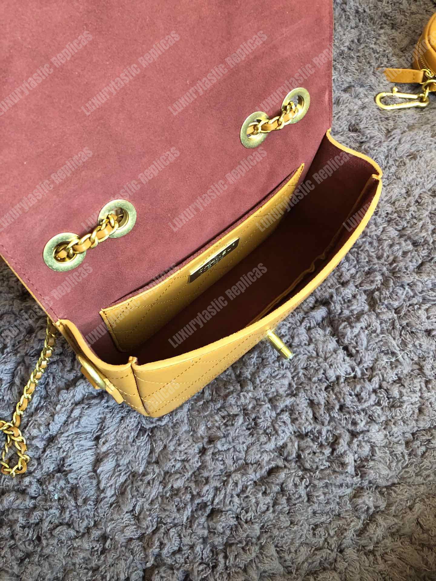 Ch*el flap bag & coin purse beige