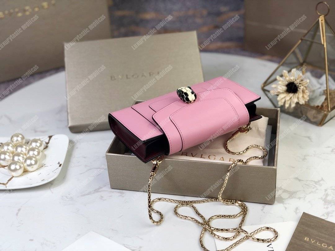 BVL Serpenti Forever Techno-Hybrid Wallet Flamingo Quartz
