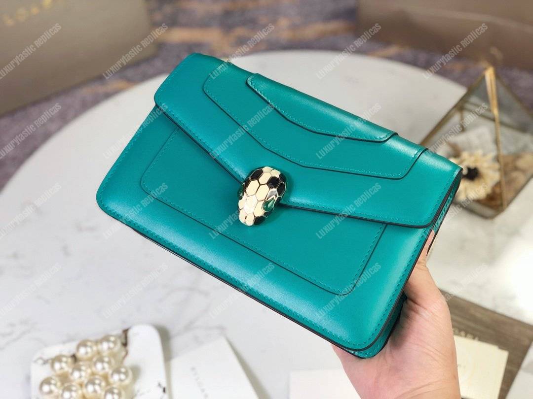 BVL Serpenti Forever Crossbody Bag Turquoise