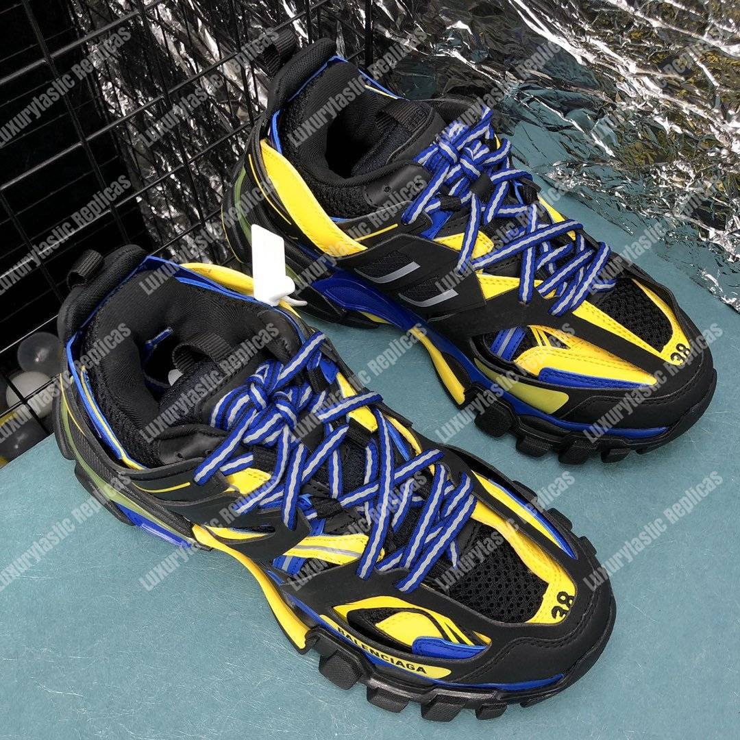 Ba*len*cia*ga track sneaker black/yellow/blue