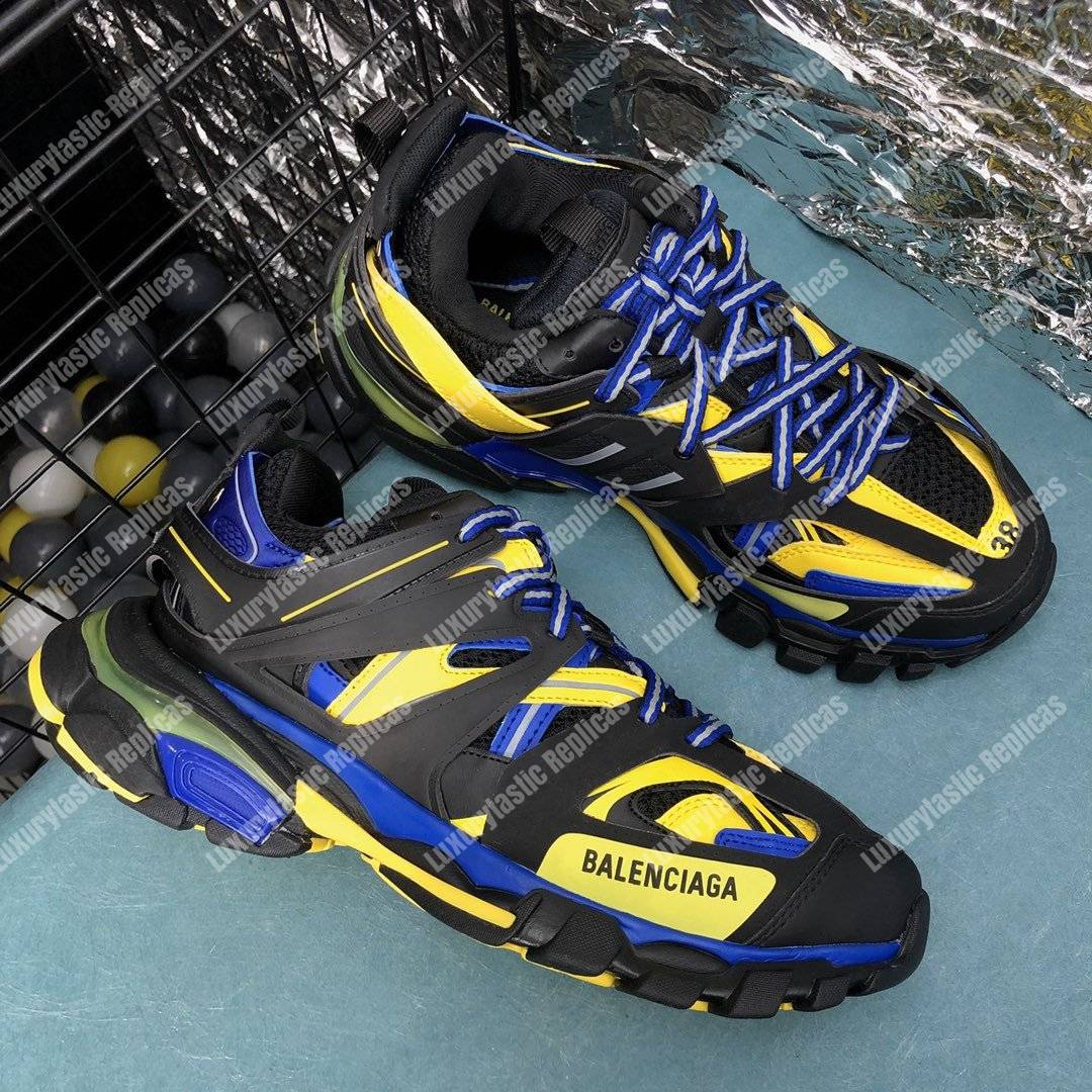 Ba*len*cia*ga track sneaker black/yellow/blue