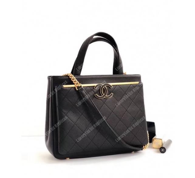 Ch*el large shopping bag black