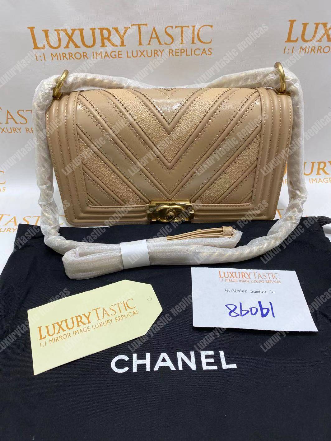 Ch*el medium boy flap bag