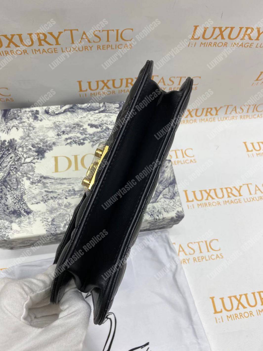 D*or lambskin D*oraddict flap bag black