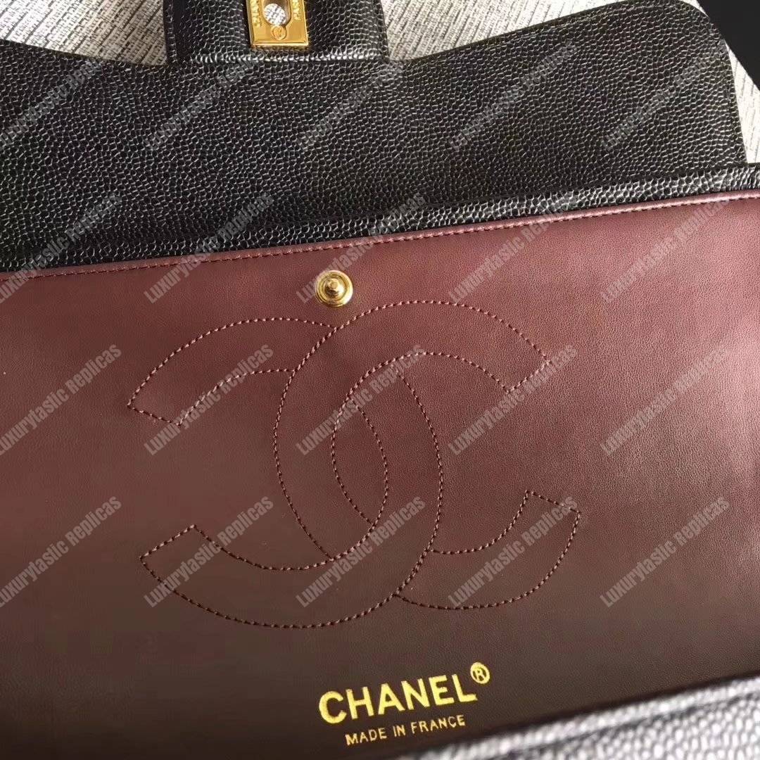 Ch*el large/jumbo classic handbag black
