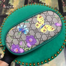 G*u*i ophidia gg flora small bucket bag green