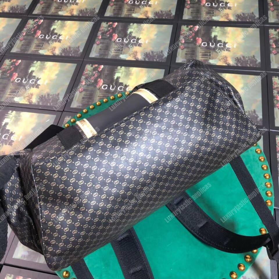 G*u*i dapper dan backpack with gold gg pattern