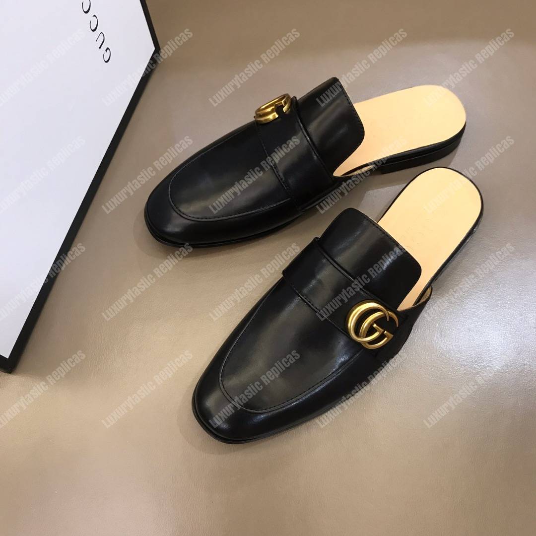 G*u*i leather slipper black