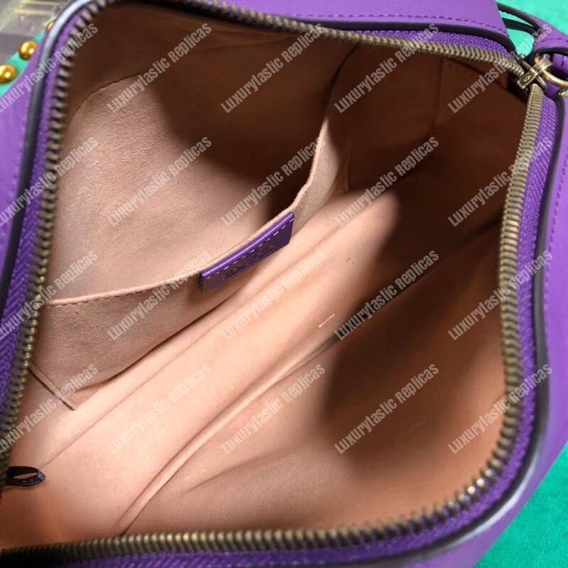 G*u*i gg marmont small matelassé shoulder bag purple
