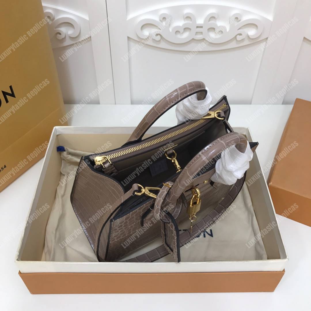 LV City Steamer PM Crocodilien Briliant Taupe