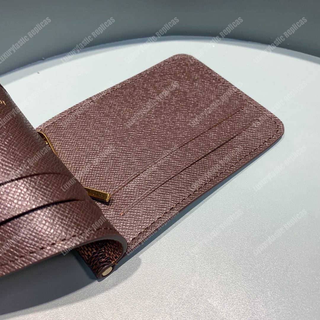 LV Pince Wallet Damier Ebene Brown