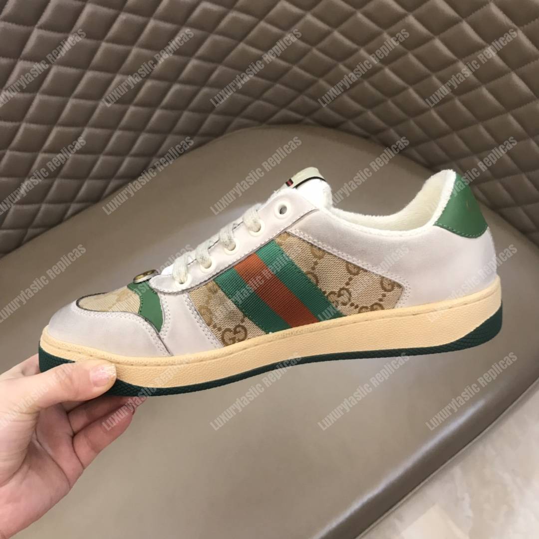 G*u*i screener leather sneaker butter