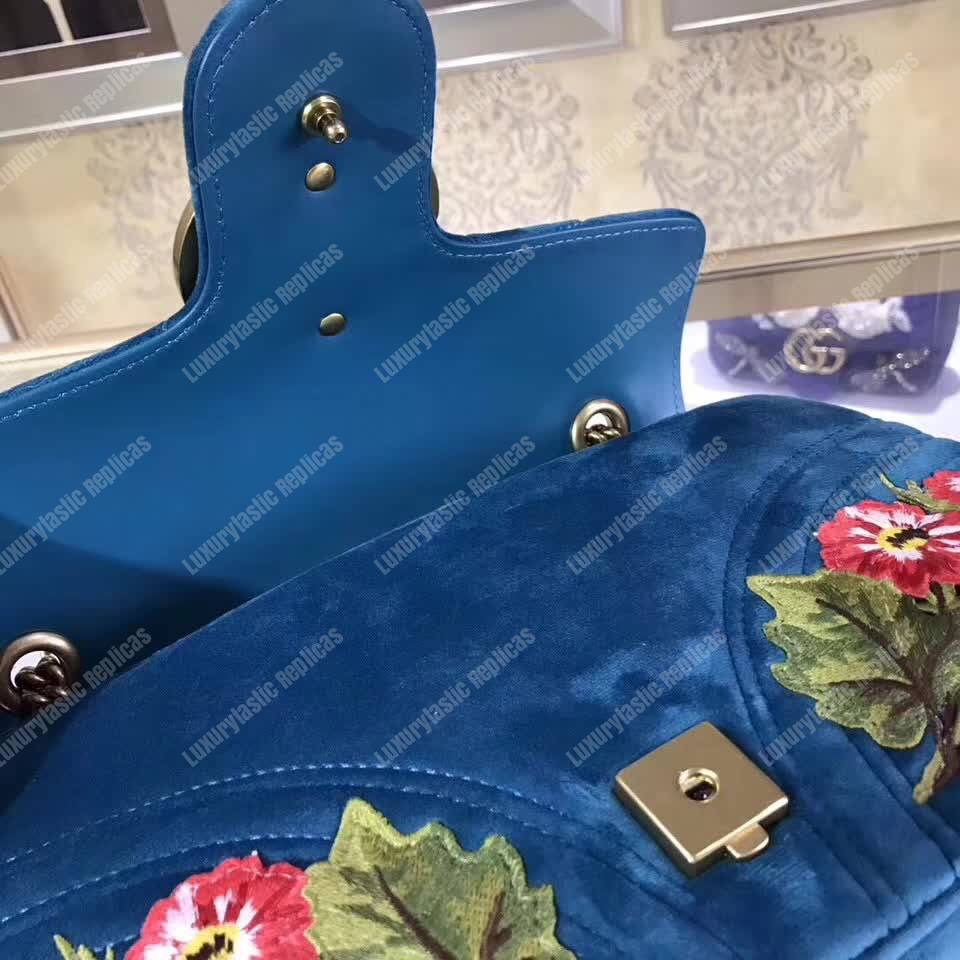 G*u*i gg marmont medium velvet bag xxv