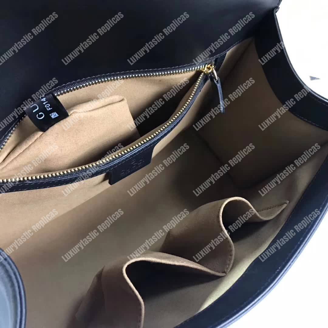 G*u*i padlock medium full gg sup*e bees shoulder bag