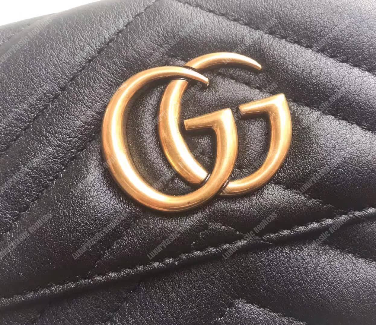 G*u*i gg marmont matelassé wallet black
