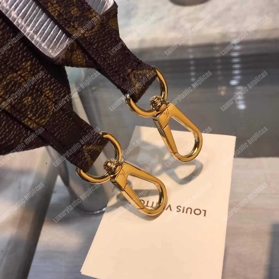 LV Monogram Shoulder Strap Silver