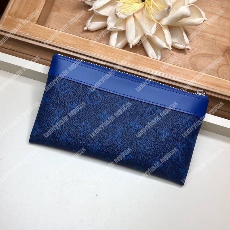 LV Discovery Pochette PM Monogram Cobalt Canvas