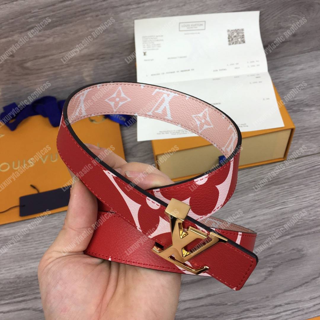 LV Iconic 30mm Reversible Belt Rouge