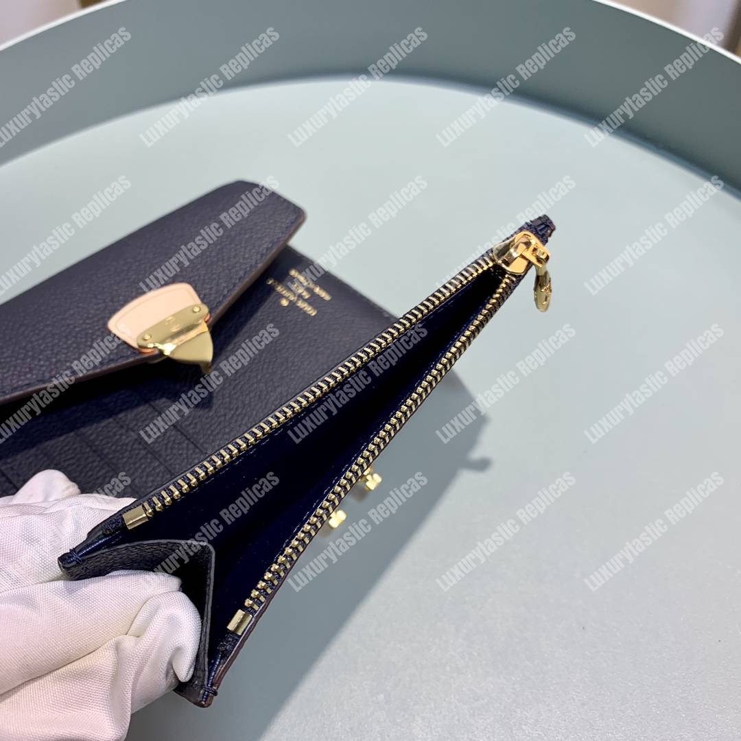 LV Pallas Compact Wallet Monogram Navy Blue