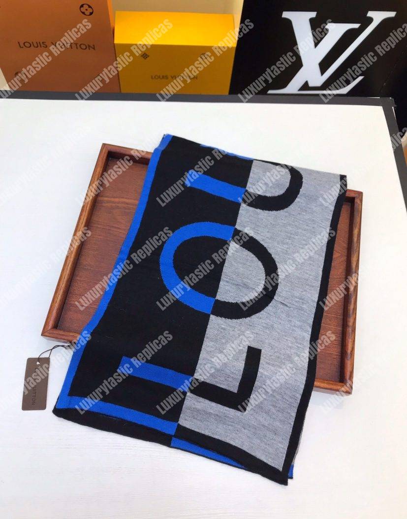 LV Horizon Scarf Gris Bleu