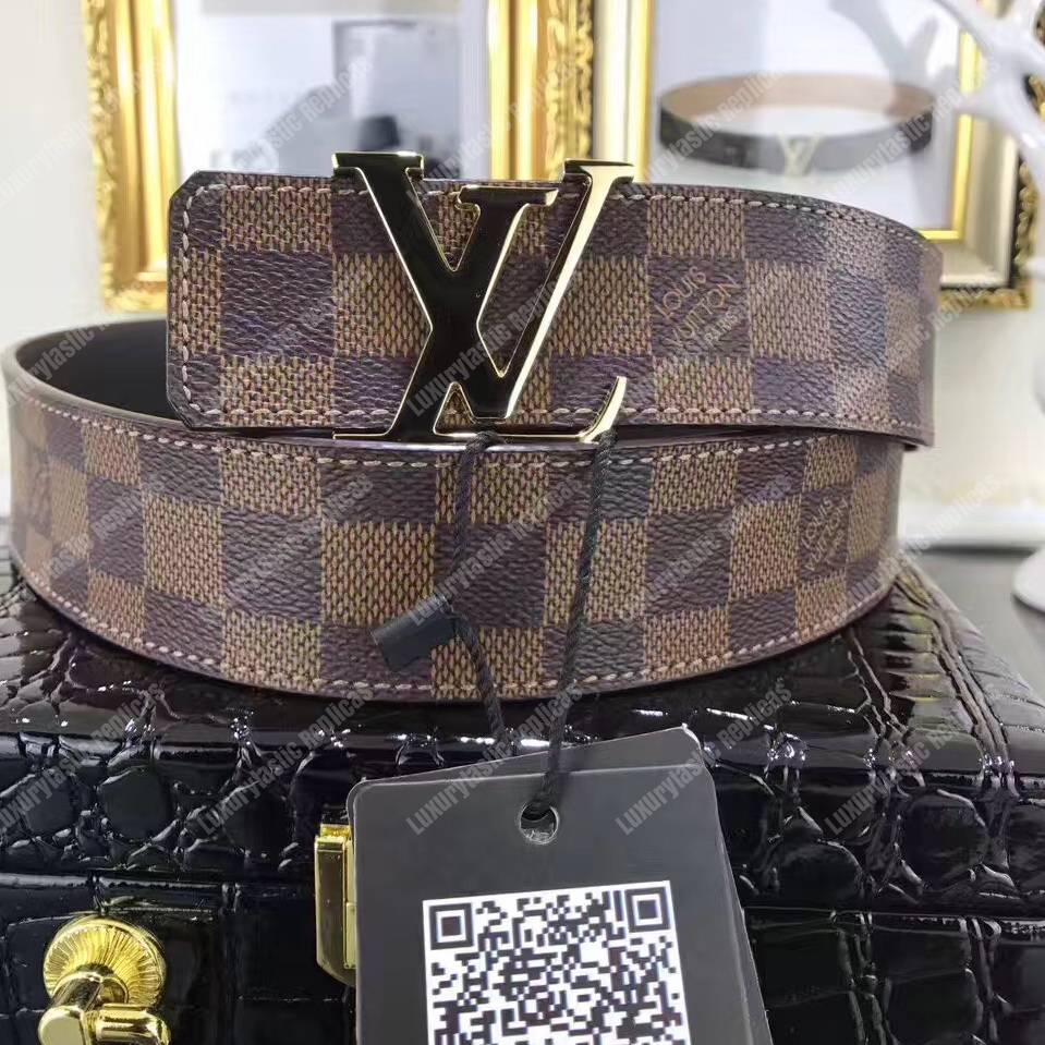 LV Initiales 40MM Belt Damier Ebene Canvas